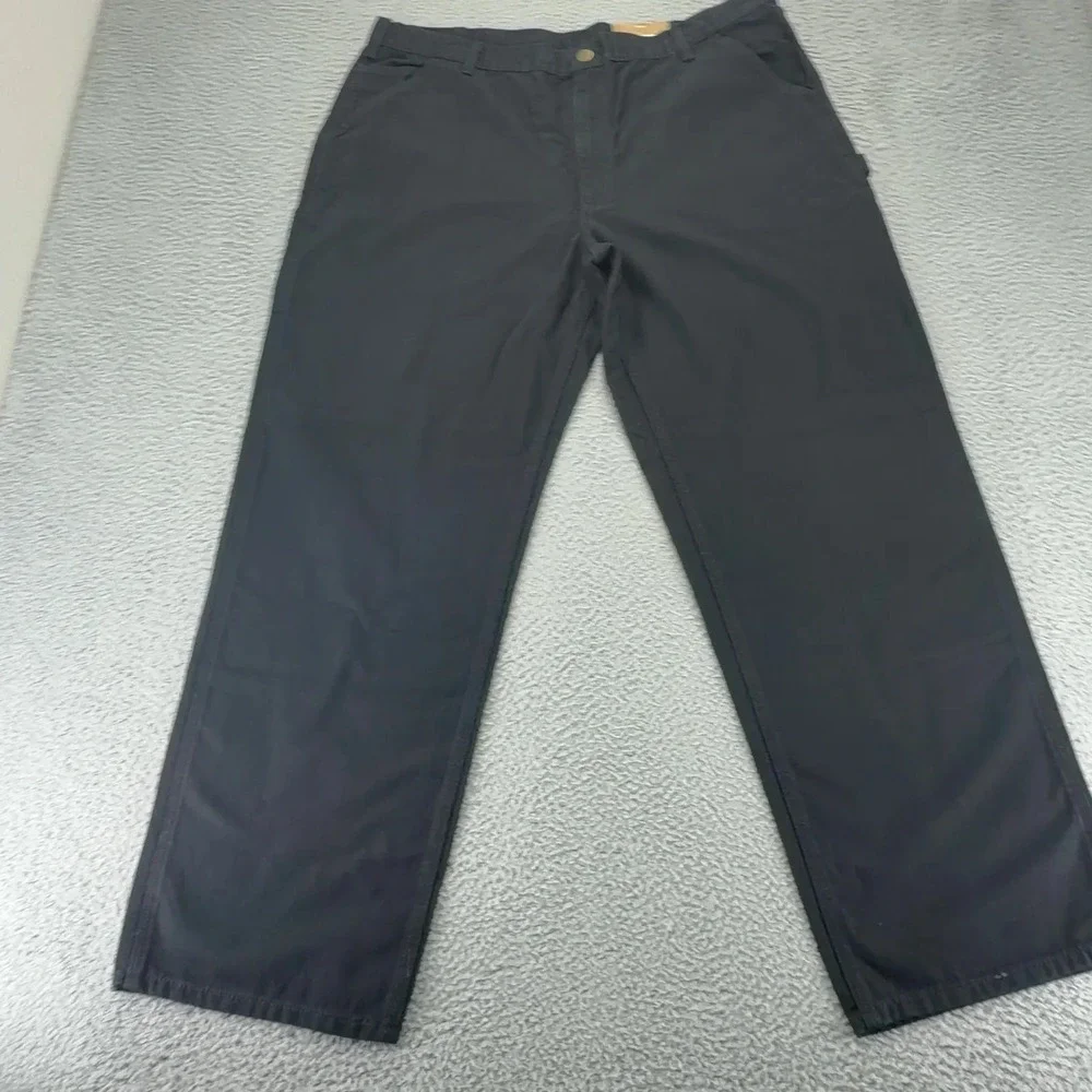 Carhartt Jeans Mens 40x32 Black Loose Straight Washed Duck Dungaree Orginal Fit